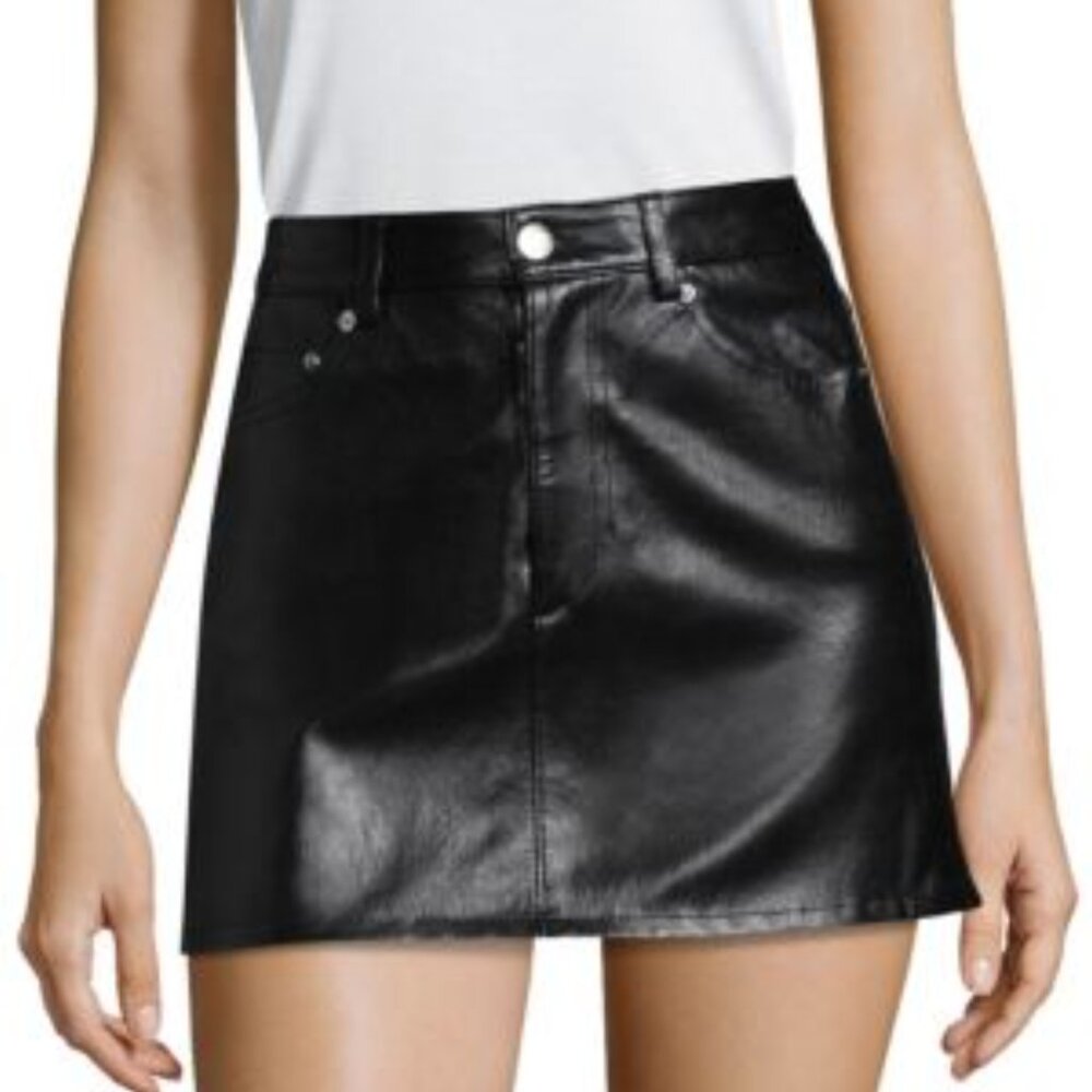 Faux  leather skirt